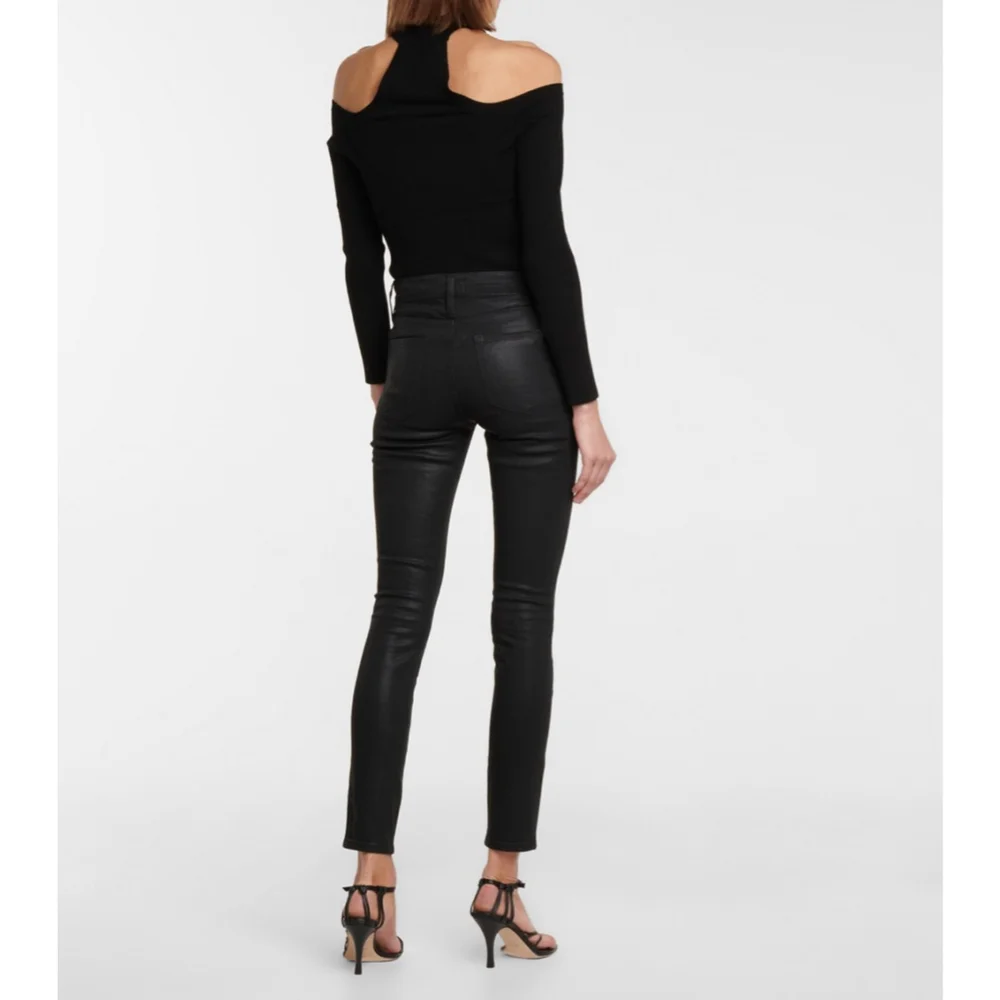 NWT Leather Frame Le Skinny de Jeanne Women's Pants, Black 26 Authentic lamb - Picture 3 of 11